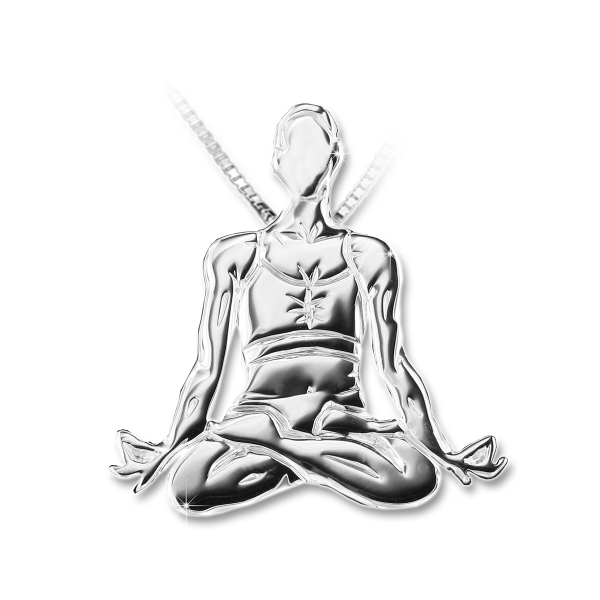 Silberhalskettchen Yoga Lotus